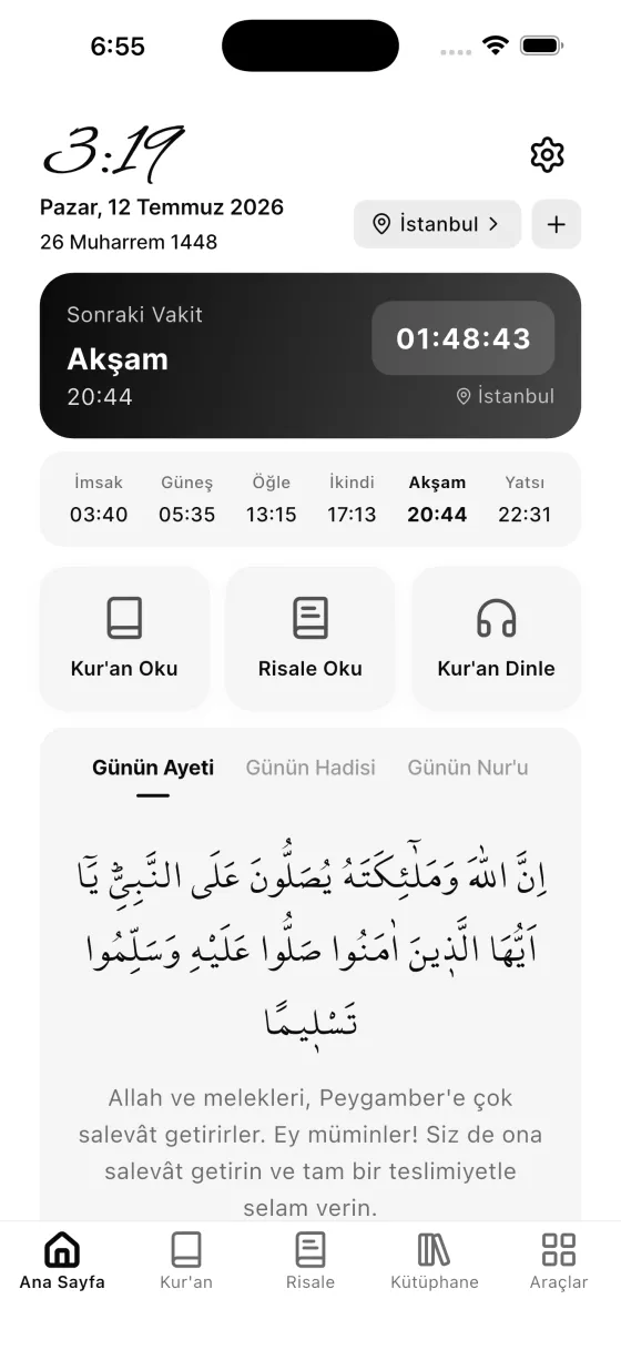 3ondokuz iPhone ana ekranı