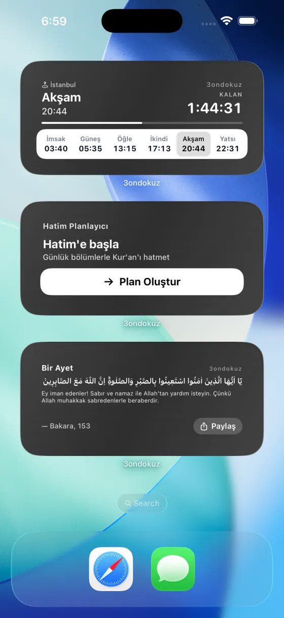 Widget'lar