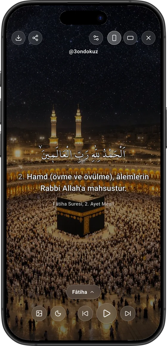 Kur'an'ı Tam Ekran Dinleyin — 3ondokuz